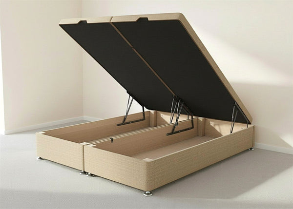 End Lift Ottoman Bed in Sand Finish