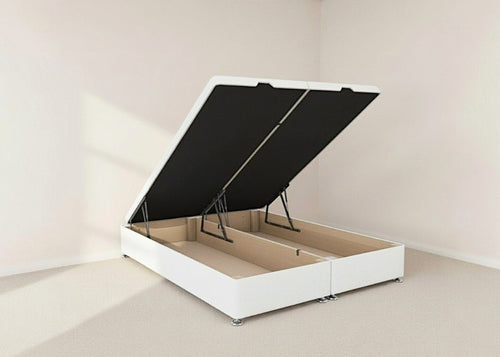 End Lift Ottoman Bed in White Finish