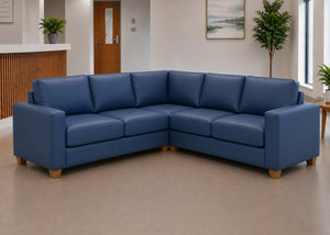 Endura Sofa finished in Blue Vinyl in a 2+2 configuration