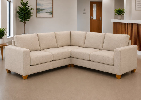 Endura Sofa finished in Natural Flat Weave Fabric in a 2+2 configuration