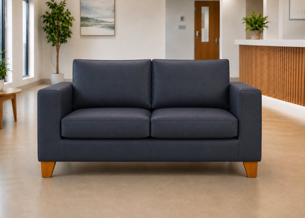 Endura Challenging Behaviour 2 Seater Sofa in Aston Navy Vinyl Finish