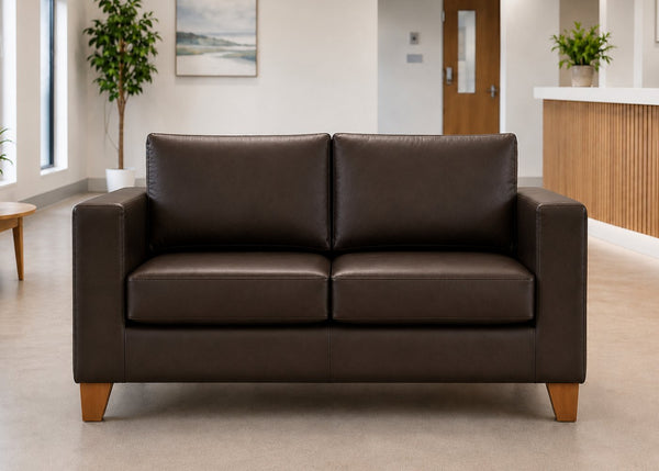 Endura 2 Seater Sofa finished in Chocolate Vinyl