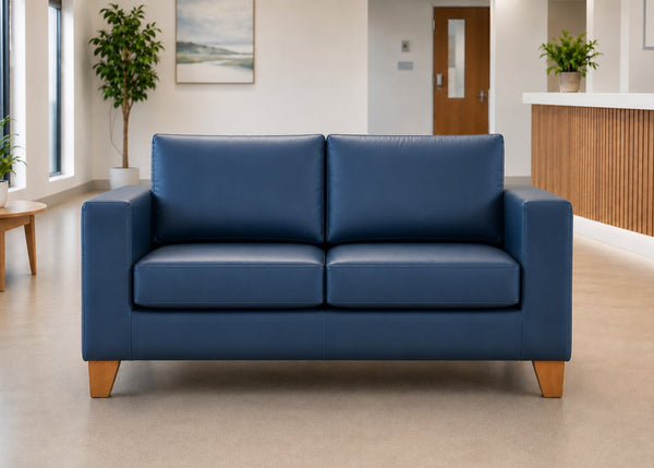 Endura 2 Seater Sofa finished in Blue Vinyl