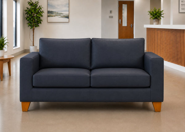 Endura Challenging Behaviour 3 Seater Sofa in Aston Navy Vinyl Finish