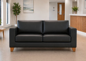 Endura 3 Seater Sofa finished in Black Vinyl