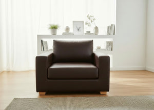 Endura Armchair finished in Chocolate Vinyl