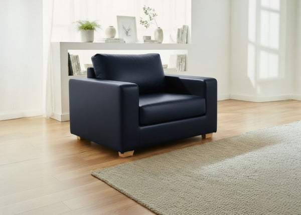 Endura Armchair in Aston Navy Vinyl Finish
