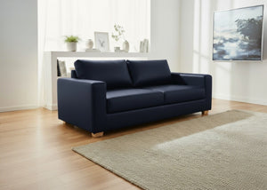 Endura Sofa in Aston Navy Vinyl Finish