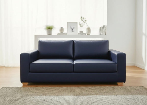 Endura Sofa finished in Blue Vinyl