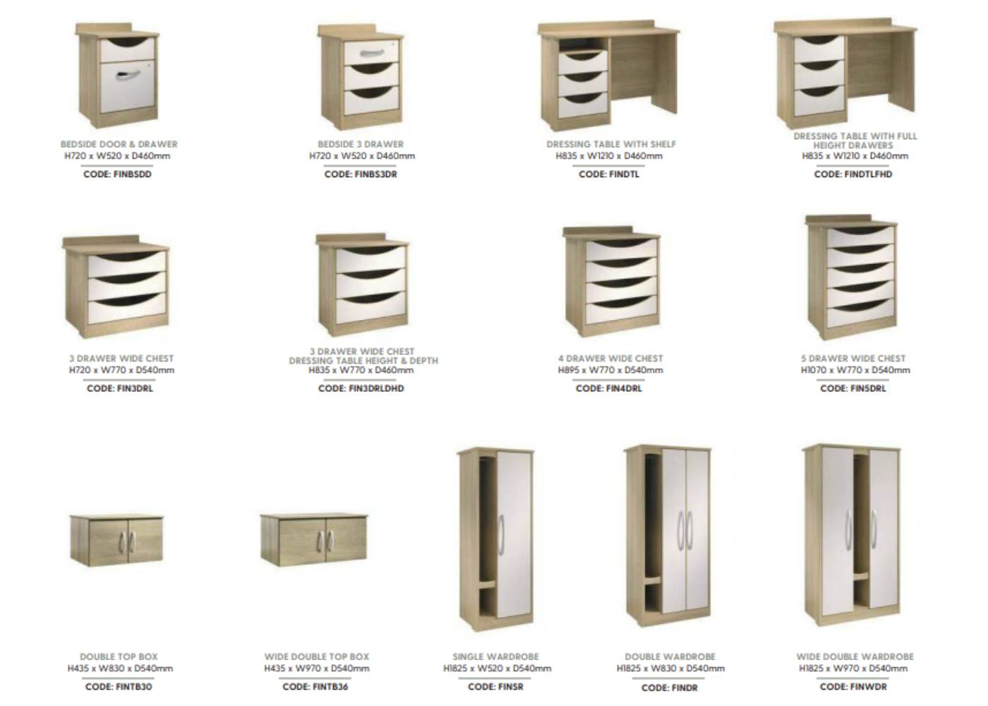 Farnham Furniture Dimensions