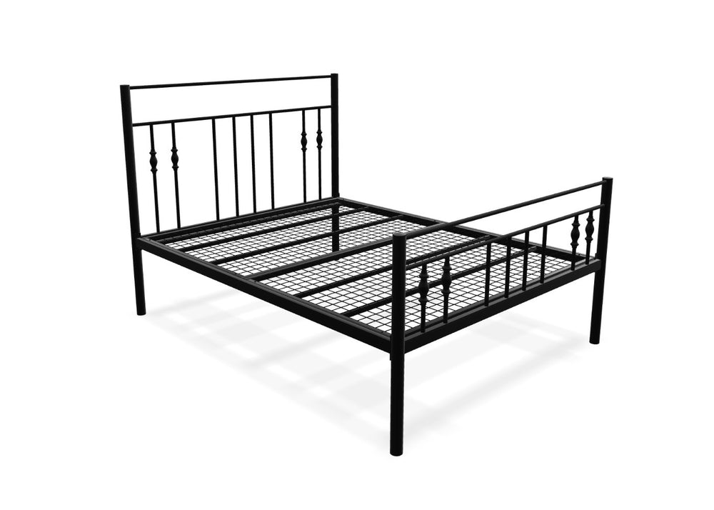Gemma High End Bed in Black, with Reinforced Mesh Base