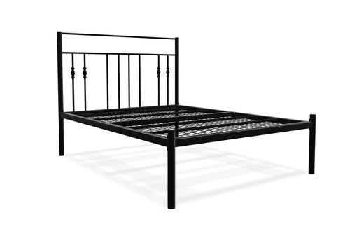 Gemma Low End Bed in Black, with Reinforced Mesh Base