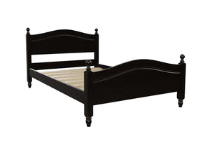 Denver High End Pine Bed in Black Ash Finish