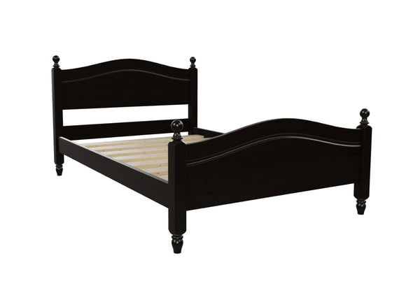 Denver High End Pine Bed in Black Ash Finish