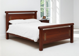 Harstad Pine Bed - King - Mahogany - New (Clearance)