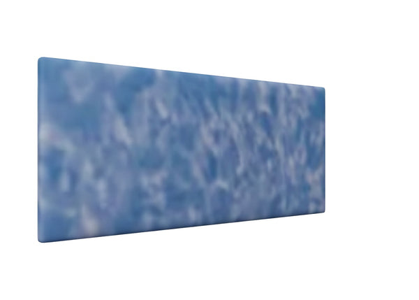 Herma Strutted Headboard Finished in Faux Linen Waterproof Blue