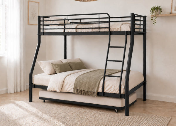 Holt Triple Bunk with Trundle and Mattress