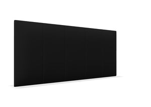 Iris Strutted Headboard Finished in Faux Linen Black