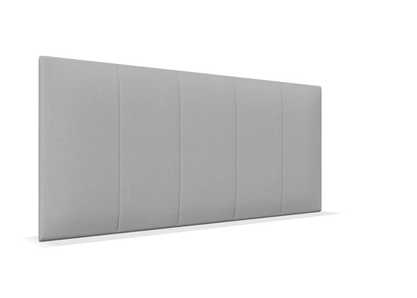 Iris Strutted Headboard Finished in Faux Linen Light Grey