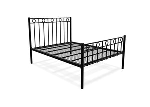 Ivy High End Bed in Black, with Reinforced Mesh Base