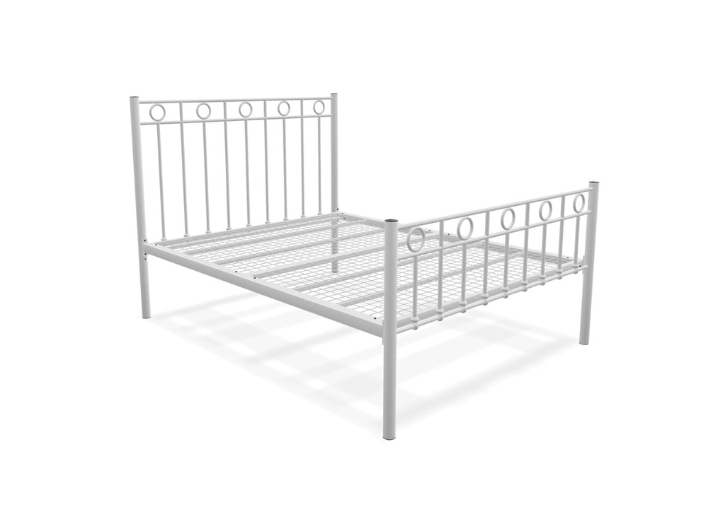 Ivy High End Bed in Ivory, with Reinforced Mesh Base