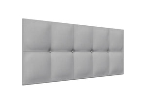 Ivy Strutted Headboard Finished in Faux Linen Grey