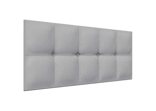 Ivy Strutted Headboard Finished in Faux Linen Grey