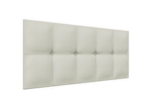 Ivy Strutted Headboard Finished in Faux Linen Polar