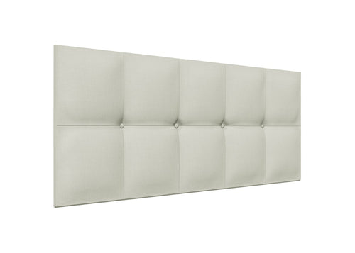 Ivy Strutted Headboard Finished in Faux Linen Polar