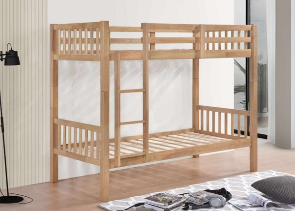 Kelling HD Bunk Bed in Oak Finish, with Universal Ladder