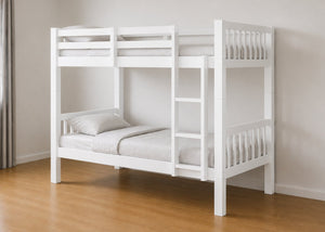Kelling HD Bunk Bed in White finish, with Mattresses