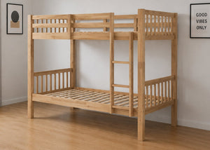 Kelling HD Bunk Bed in Oak Finish, with Solid 22mm Slats