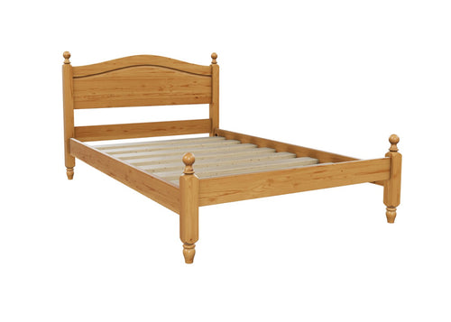 Denver Low End Pine Bed in Antique Lacquer Finish