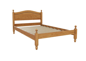 Denver Low End Pine Bed in Antique Wax Finish