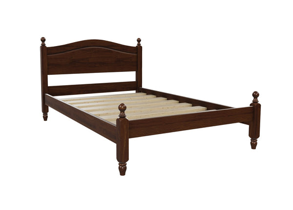 Denver Low End Pine Bed in Chocolate Brown Finish