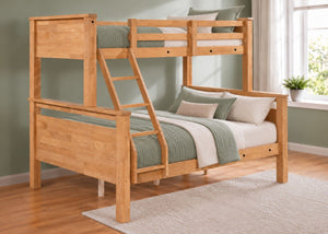 Langham Triple Bunk in Oak with Mattresses and Universal Ladder
