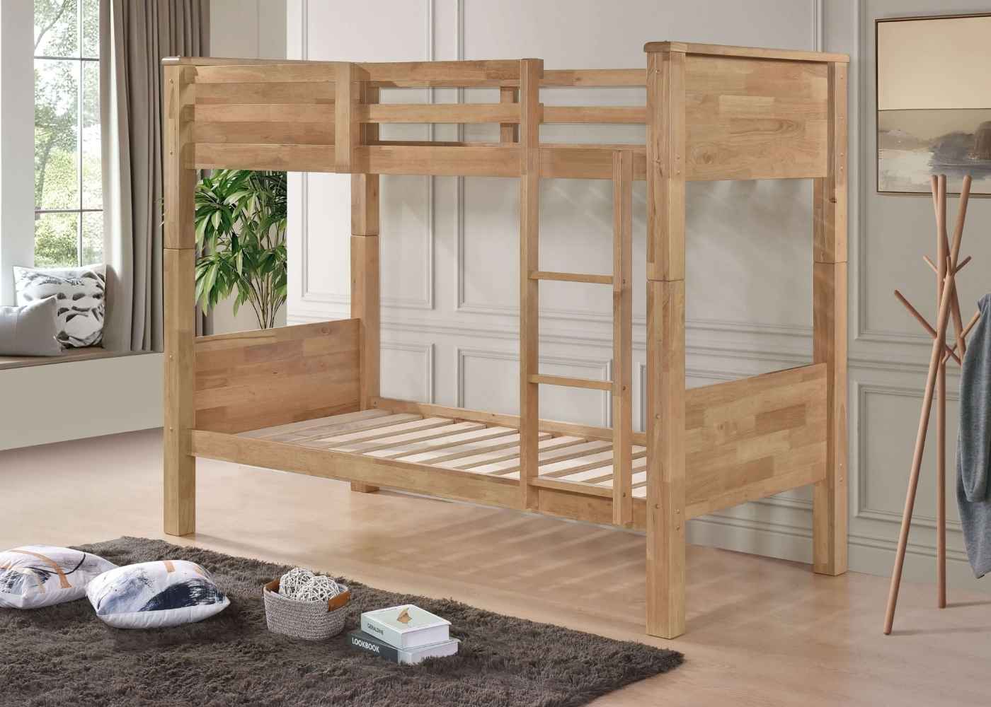 Langham Bunk Bed | Strong Rubberwood | Reinforced Beds
