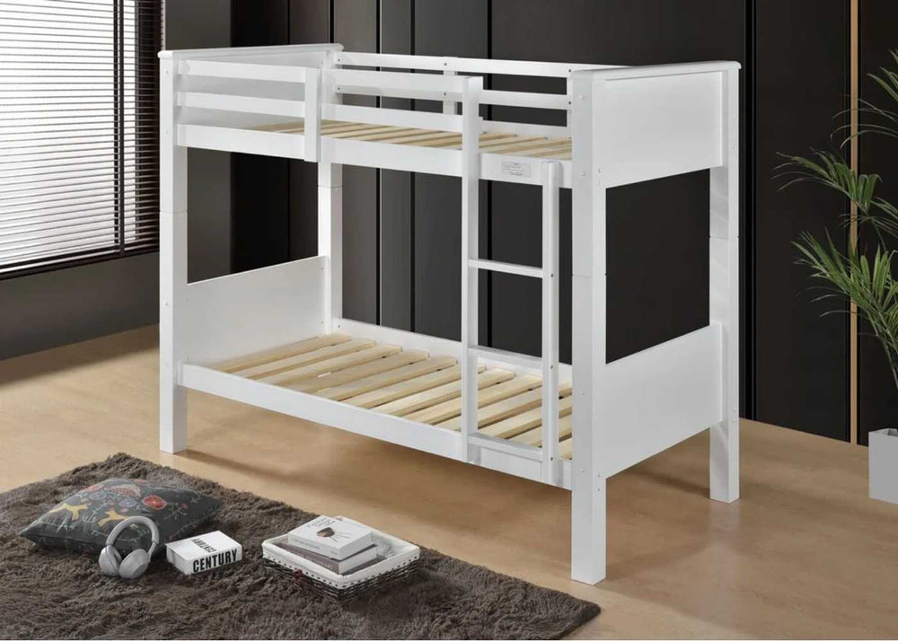 Langham HD Bunk Bed in Oak Finish, with Mattresses