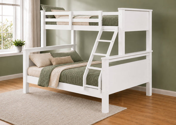 Langham Triple Bunk in White with Mattresses