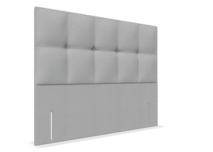Ivy Floor Standing Headboard in Faux Linen Light Grey