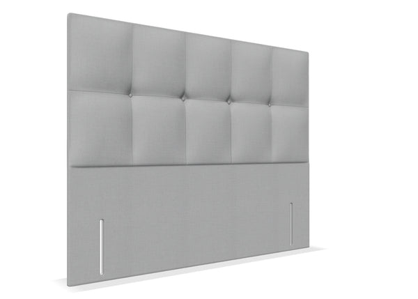 Ivy Floor Standing Headboard in Faux Linen Light Grey