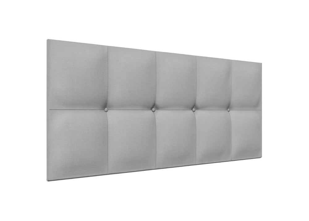 Ivy Strutted Headboard Finished in Faux Linen Grey