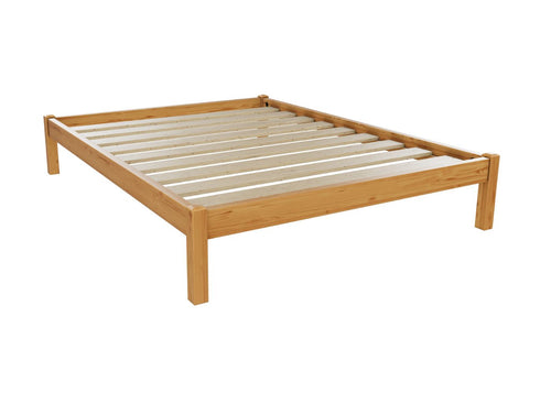 Lille Pine Platform Bed Finished in Antique Lacquer