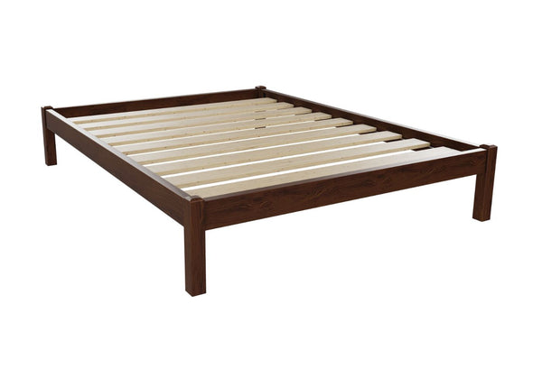 Lille Pine Bed, Finished in Stained Mahogany 