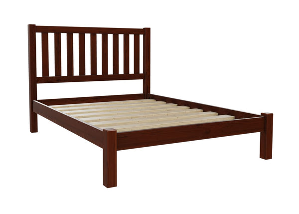 Shaker Bed Finished in Mahogany Stain