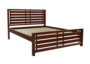 Novara Pine High End Bed Finished in Mahogany Stain