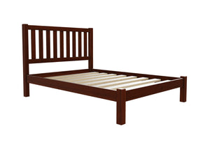 Sandringham Shaker Bed in Low End Finished in Stained Mahogany
