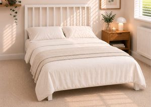 Mandy White Metal Bed in King Size