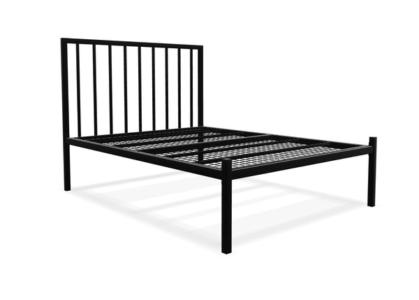 Mandy Low End Metal Bed Frame in Black, with Reinforced Mesh Base