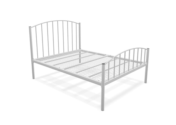 Melody Metal Bed Frame High End in Ivory, with Reinforced Mesh Base